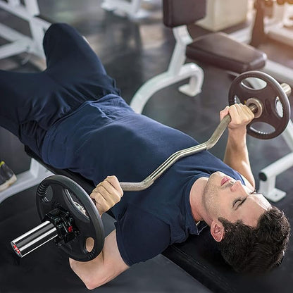 NW Curl Bar 4 Feet Super Curl Barbell 330lb Capacity 2 Inch