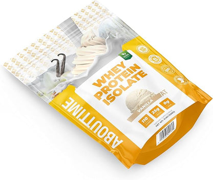 About Time Whey Isolate Protein, Non-GMO, All Natural, Lactose/Gluten Free, 24g of Protein Per Serving (Vanilla - 2 Pounds)