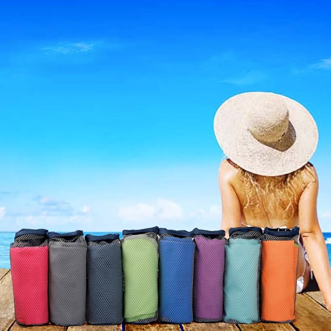 HOEAAS 2 Pack Microfiber Camping Towels
