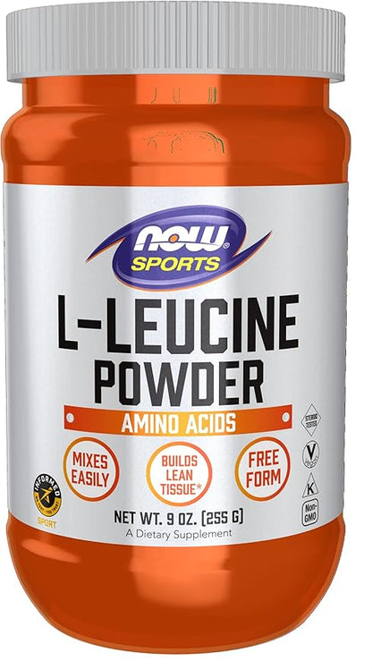 NOW Foods Sports Nutrition, L-Leucine Powder, Builds Lean Tissue*, Amino Acids, 9-Ounce