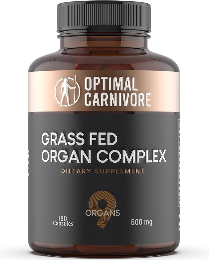 Grass Fed Beef Organs, Beef Organ Capsules, Beef Organ Supplement, Organ Supplement Grass Fed, Organ Meat Capsules, Grass Fed Organ Complex - 9 Organs - Beef Liver, Brain, Thymus, Lung, Gallbladder