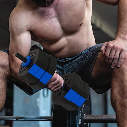 VIVITORY Dumbbell Sets Adjustable Weights, Free Weights with Connector, Non-Rolling Adjustable Dumbbell Set, Barbell for Home Gym, Hexagon, Cement Mixture