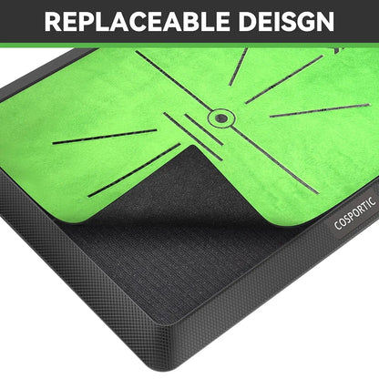 Golf Hitting Mat,Golf Training Mat for Swing Path Feedback Detection Batting, Extra Replaceable Golf Practice Mat 16"x12", Golf Gifts for Men Women for Home Indoor Outdoor