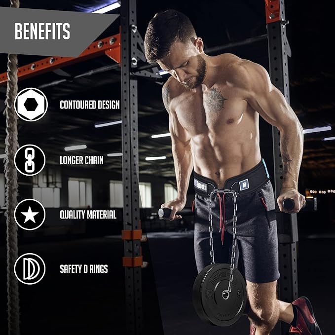 RIMSports Dip Belt For Weight Lifting - Weighted