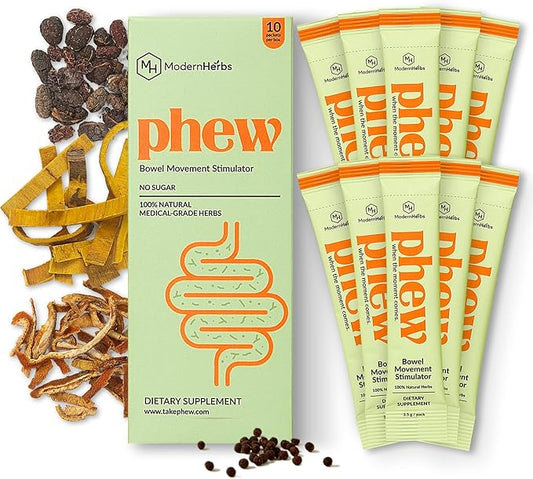 Natural Herbal Colon Cleanse for Constipation Relief and Gut Health by Phew - Colon Constipation Relief Supplement for Gentle Detox, Made with Bitter Orange, and Magnolia Bark (10 Pack)