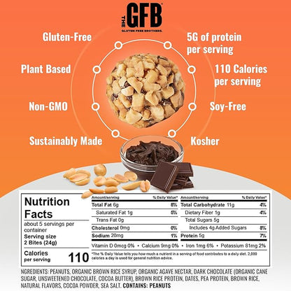 The Gluten Free Brothers Gluten Free Protein Bites Variety Pack – Non GMO, Soy Free, Vegan – Snack Size Plant Based Protein Energy Balls, 4 Oz (6 Count)