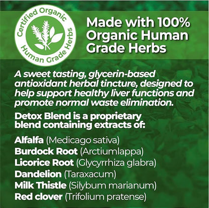 Animal Essentials Detox Blend - Liver Support for Dogs & Cats, Liver Supplement, Herbal Formula, Human Grade Herbs, Animal Wellness Tonics - 2 Fl Oz