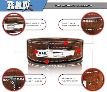 RAD Weight Lifting Belt for Men & Women 4 Inch 10 mm