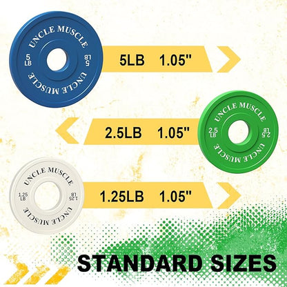 Rubber Change Plates 0.25-0.5 -0.75-1 -1.25-2.5 -5LB Set
