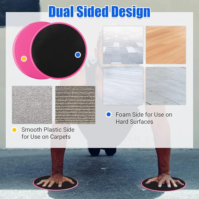 Exercise Sliders, Core Sliders for Working Out, Dual