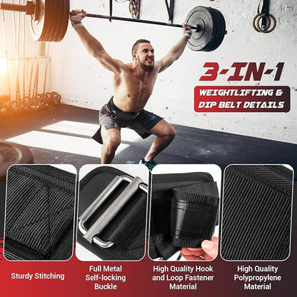 3-in-1 Weight Lifting Belt for Men 40.6 IN 350 LBS
