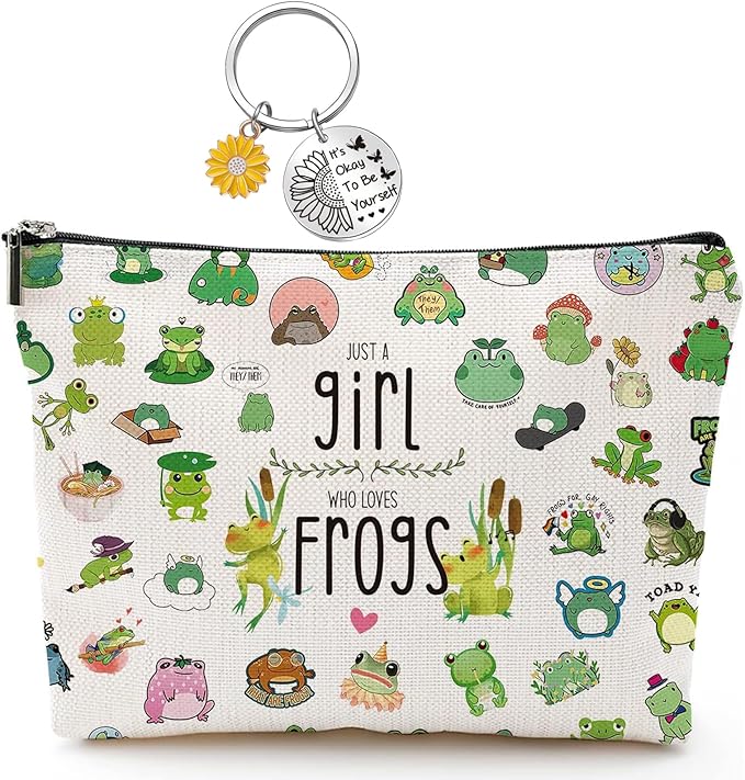 Flog Cosmetic Bag Zipper Pouch - Just A Girl Who Loves Makeup Bag Gift