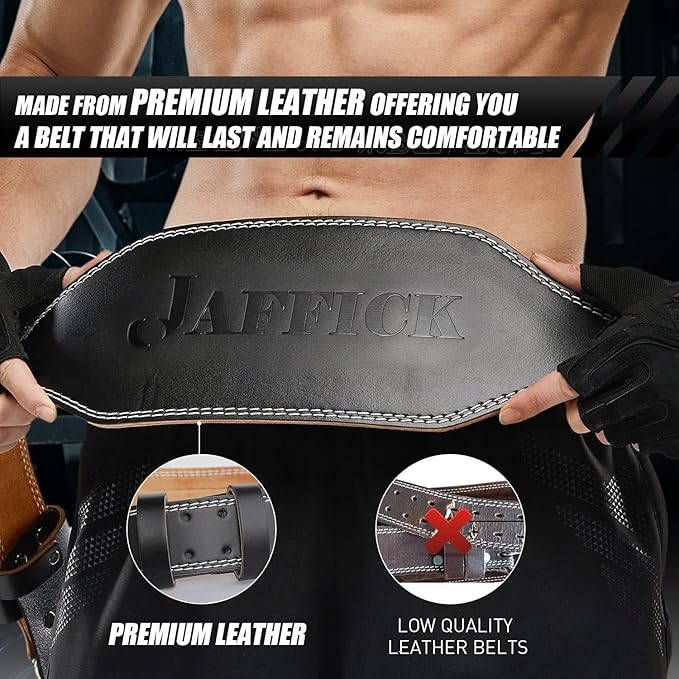 Genuine Leather Weight Lifting Belt for Men Gym