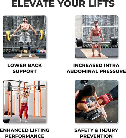 Quick Locking Weight Lifting Belt - Adjustable Lifting 4 inch