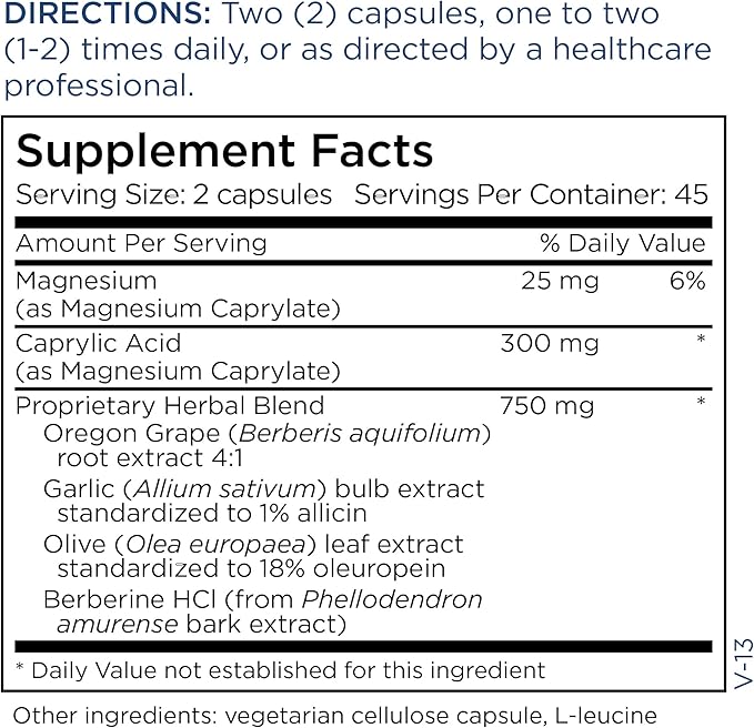 Metabolic Maintenance Happy Belly - Gut Balancing Support with Caprylic Acid, Black Walnut, Olive Leaf + Barberry (90 Capsules)