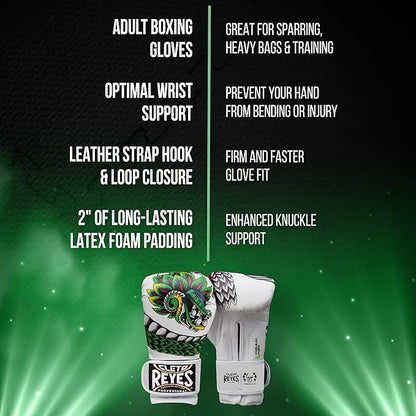 CLETO REYES Training Gloves with Leather Strap & Attached Thumb and Hook & Loop Closure