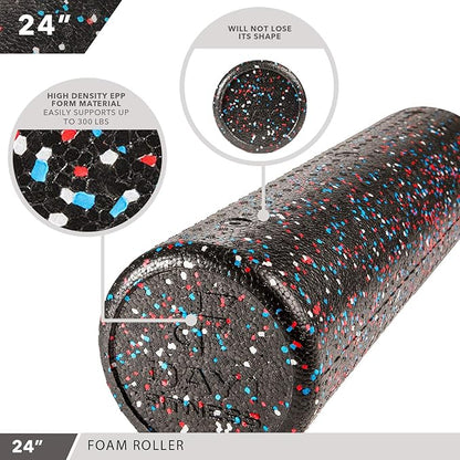 High-Density Round Foam Rollers - 4 Size and 8 Color