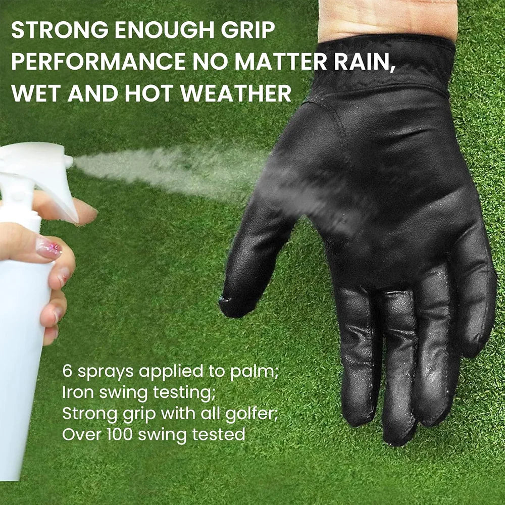 FINGER TEN Golf Gloves Men Left Hand Rain Grip Glove for Right Handed Golfer Value 3 Pack, All Weather Durable Grip Size Small Medium Large XL White Black Blue