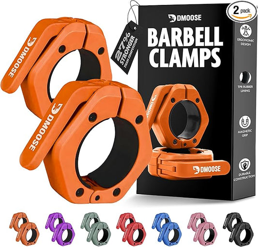 DMoose Barbell Clips (Pair) - Quick Release Olympic 2" Barbell