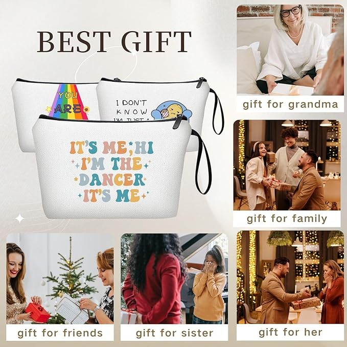 Dance Gifts, Dance Teacher Gifts, Dance Makeup Bag, Dancer Gifts,Dance Moms Merch, Dance Recital Gifts for Girls,Appreciation Gifts for Women Daughter Dance Teams Ballet Sister,Christmas Gifts