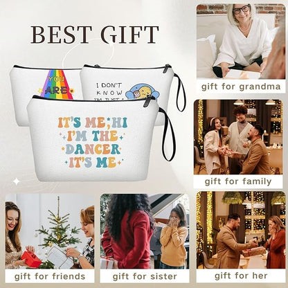 Dance Gifts, Dance Teacher Gifts, Dance Makeup Bag, Dancer Gifts,Dance Moms Merch, Dance Recital Gifts for Girls,Appreciation Gifts for Women Daughter Dance Teams Ballet Sister,Christmas Gifts