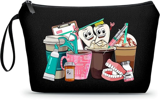 Dental Hygienist Gifts - Small Cosmetic Bag, Perfect for Women & Teen Girls - Birthday &