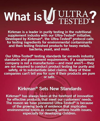 Kirkman - Acetyl L-Carnitine 250 mg - 90 Capsules - Supports Sustained Cellular Energy Production - Hypoallergenic