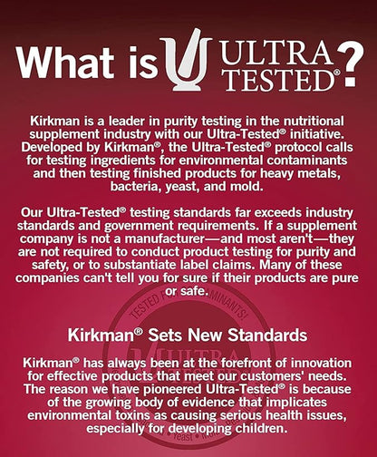 Kirkman - Calcium 250mg with Vitamin D3-120 Tablets - Essential Minerals - Helps Maintain Strong Bones - Hypoallergenic