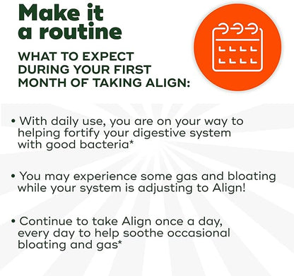 Align Probiotic, Pro Formula, Probiotics for Women and Men, Daily Probiotic Supplement, Helps Relieve Occasional Bloating & Gas*, #1 Doctor Recommended Brand‡, 30 Capsules (Packaging May Vary)