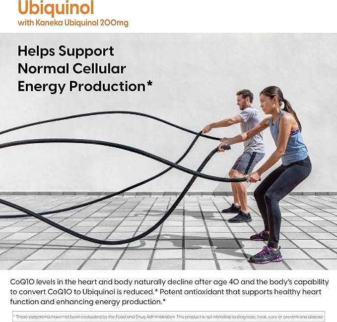 Doctor's Best Ubiquinol with Kaneka QH, Enhances Cellular Energy, Antioxidant, Non-GMO, Gluten & Soy Free, 200 mg, 120 Count