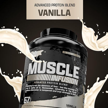 Nutrex Research Whey Protein Powder, Vanilla Muscle Infusion Whey Isolate w/EAA & Hi BCAA for Muscle Gain - 5 Pounds - Muscle Builder for Men & Women, Sports Nutrition, Delicious Taste & Texture