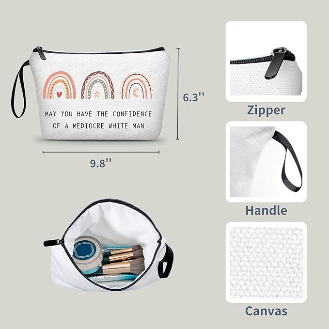 Inspirational Thoughtful Quirky Gifts for Her,Intersectional Feminism,Feminist Makeup Bag,Women Gift Ideas,Small Cosmetic Bag