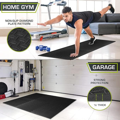 ProsourceFit Puzzle Exercise Mat ½ in 24 in 24 in 144 Sq 36 Tiles