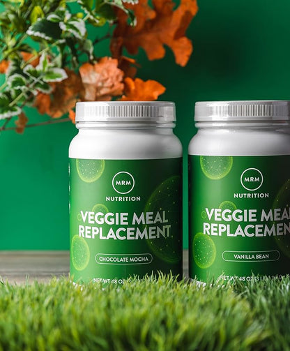MRM Nutrition Veggie Meal Replacement Protein | Vanilla Bean Flavored | 22g complete plant based protein | Meal on-the-go | Mediate hunger | Balanced macronutrient formula | 28 servings