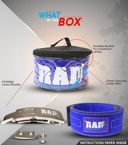RAD Weight Lifting Belt for Men & Women 4 Inch 10 mm