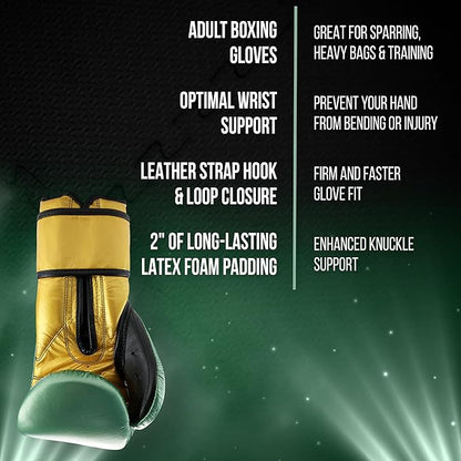 CLETO REYES Training Gloves with Leather Strap & Attached Thumb and Hook & Loop Closure