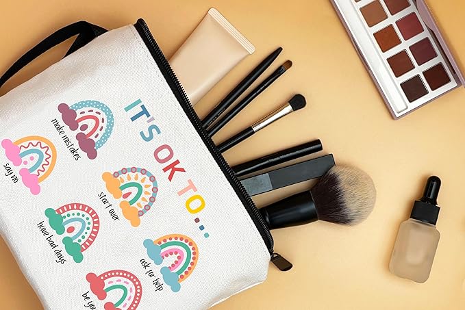 Inspirational Gifts for Women,Positivity Gifts,Fun Gifts for Women Friends,Teenage Girl Presents,Womens Makeup Cosmetic Make Up Bag,Teen Girls,Wife Gift Ideas