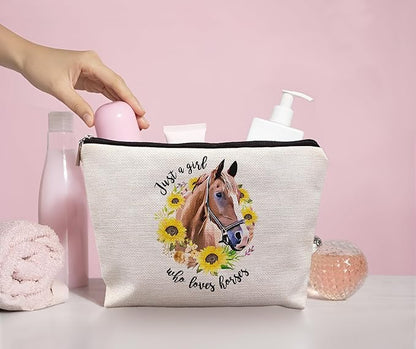 Horse Gifts - Animal Makeup Bag for Horse Lovers
