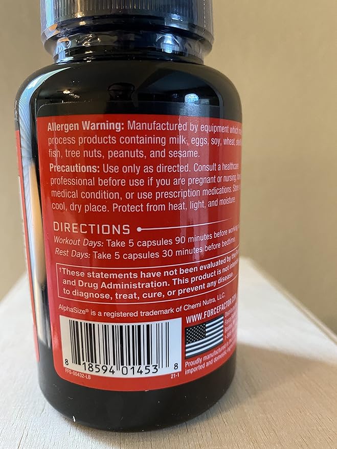 FORCE FACTOR Prime HGH Secretion Activator, 2-Pack, HGH Supplement for Men with AlphaSize to Help Trigger HGH Production, Increase Workout Force, & Improve Performance, 150 Capsules