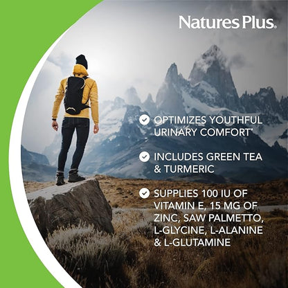 Natures Plus AgeLoss Prostate Support - 90 Capsules - with Zinc, Lycopene, Vitamin E, Pumpkin Seed & Saw Palmetto - Vegetarian, Gluten Free - 30 Servings