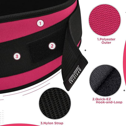 RDX Women Weight Lifting Belt 6.5” Curved Padded