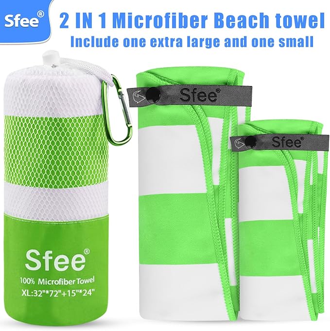 Sfee 2 in 1 Microfiber Oversized Beach Towel