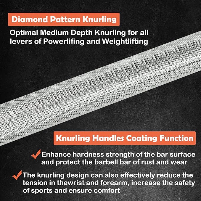 Threaded Chrome Barbell Bar 1-2 Inch Barbell Diameter