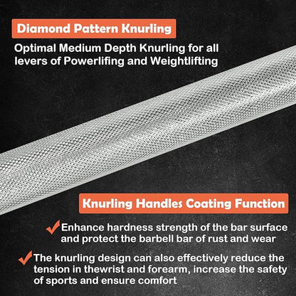 Threaded Chrome Barbell Bar 1-2 Inch Barbell Diameter
