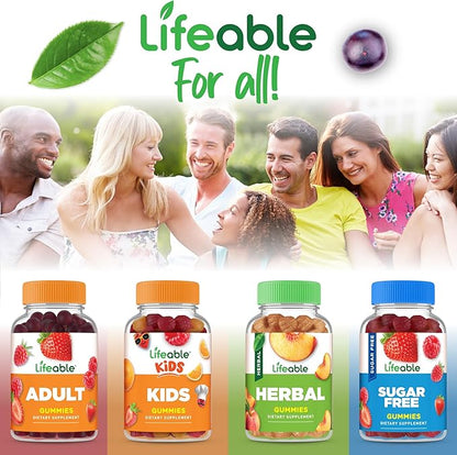 Lifeable Zinc Gummies | 50mg | Great Tasting Natural Flavor Zinc Vitamins | Gluten Free, Vegetarian, GMO-Free Zinc Chewable | for Immune Support | 90 Gummies