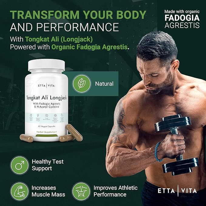 Hormone Doctor Recommended Test Support - Longjack Tongkat Ali & Fadogia Agrestis Supplement for Men & Womens Energy Support, Lean Muscle Growth & Recovery - NAC Liver Detox (Donovan McNabb Partner)