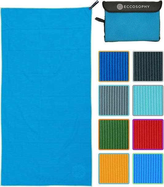 ECCOSOPHY Microfiber Gym Towel for Working Out - (40x20-Azure)