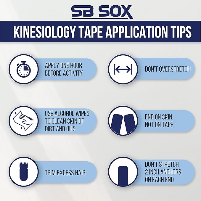 SB SOX Pro Synthetic Kinesiology Tape (Precut & Uncut Options) – Longer Lasting Performance Fabric Option to Our Original Cotton Kinesiology Tape - Also Latex Free, Water Resistant! (Purple - Uncut)