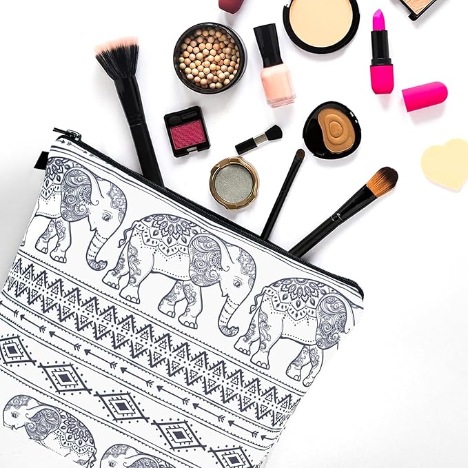 Noozion 2pcs Cosmetic Bag for Women Makeup bag Organizer Small Mini Travel Makeup Pouch for toiletries Water Resistant Girls Gift