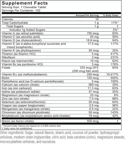 BariatricPal "All-in-ONE Chewable Multivitamin with Calcium Citrate & Iron - Orange (90-Day Supply)